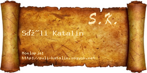 Süli Katalin névjegykártya