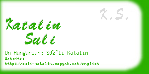 katalin suli business card